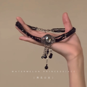 2025新款 「高贵黑天鹅」黑色颈链chocker锁骨链小众爆款 项链女款