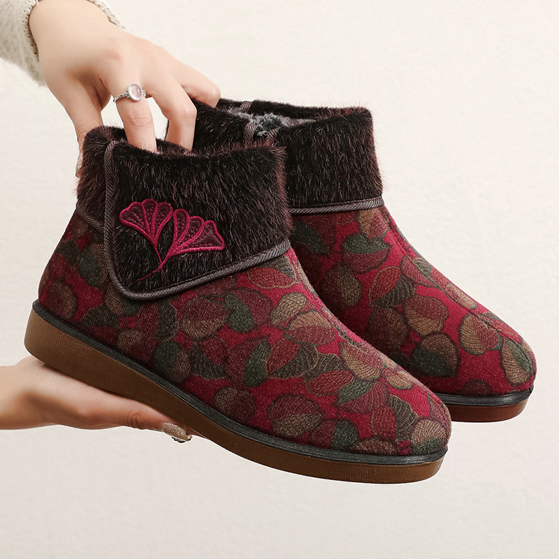冬季新款老北京布鞋女棉鞋中老年加绒保暖防滑软底妈妈棉靴奶奶鞋,女鞋,棉鞋,淘宝优惠券,粉丝福利购,淘宝优惠卷