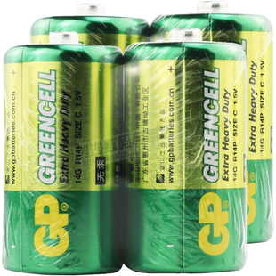 GP超霸碳性电池2号电池C型LR14面包超人热水器大碱性玩具正品花洒摇椅燃气灶煤液化挂钟车位4粒装