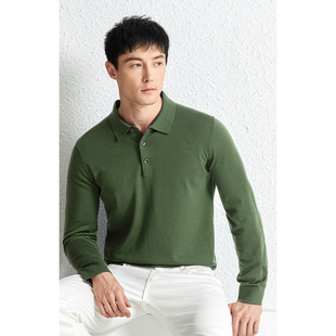 领桑蚕丝羊绒混纺毛衣净色 衬衫 秋冬新款 T恤加厚羊绒纯色针织衫