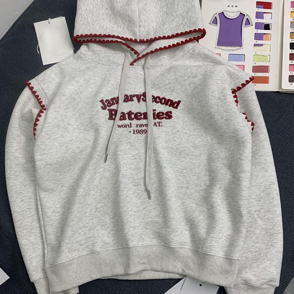 奥特莱斯~撤柜大牌美式连帽卫衣女宽松套头外套oversize上衣长袖