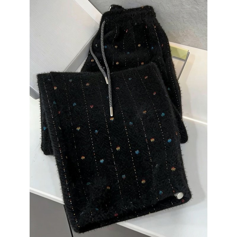 奥特莱斯~撤柜折扣马海毛彩色爱心刺绣阔腿裤加厚软糯保暖羊毛裤,女装/女士精品,大码裤装,淘宝优惠券,粉丝福利购,淘宝优惠卷