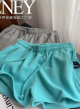 奥特莱斯~清仓外贸宽松运动阔腿辣妹短裤女百搭显瘦休闲跑步热裤