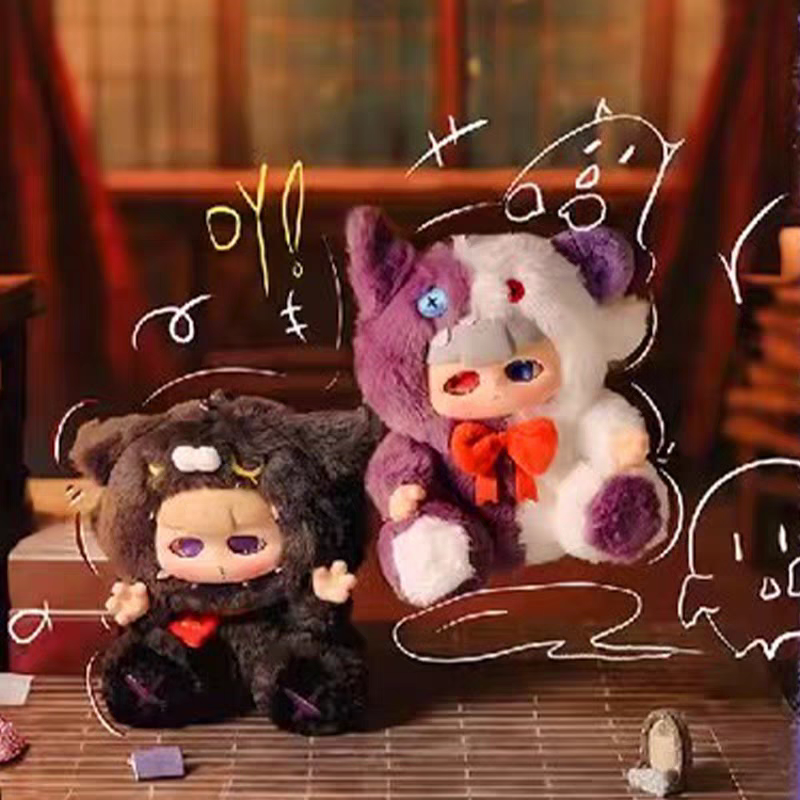 MOMOO默默独夜幻兽毛绒系列盲盒手办车载摆件可爱公仔礼物潮玩