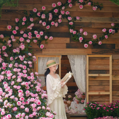 仿真玫瑰花莫奈花园网红打卡花墙