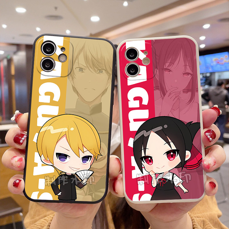 白银御行辉夜大小姐想让我告白四宫辉夜手机壳直边古董白黑软壳适用