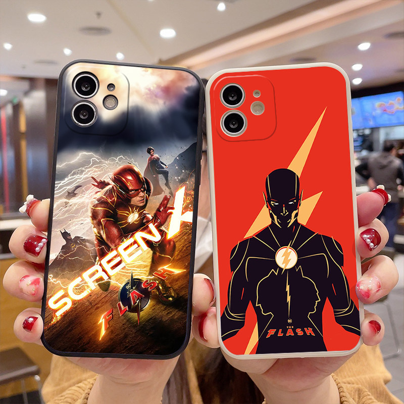 闪电侠巴里艾伦手机壳直边古董白黑软壳适用oppo苹果华为小米vivo红米