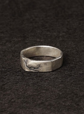 新款欧美复古裂痕戒指女男泰指环