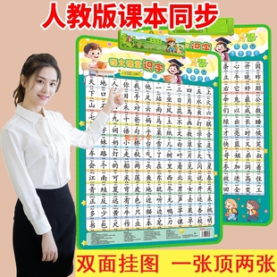 双面点读精品有声挂图幼儿看图识字同步认识汉字幼小衔接早教玩具