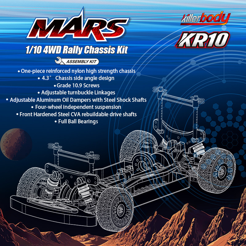 Killerbody新品1/10通用四驱拉力车架底盘