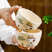 史努比陶瓷4.5英寸饭碗儿童饭碗家用吃饭喝水碗餐具生日礼物送礼