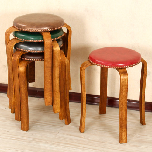 曲木圆凳家用北欧网红简约