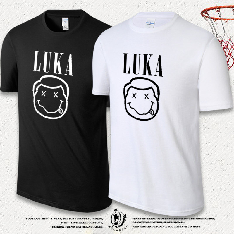 东契奇同款头像短袖男独行侠卢卡东77篮球运动短袖夏季休闲t恤潮