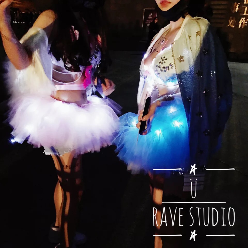 手工网纱裙电音节周边音乐节女装edm服装led发光tutu裙手编款在类目 女装/女士精品, 半身裙中 - 来自Buy2taobao.com提供专业的淘宝代购服务