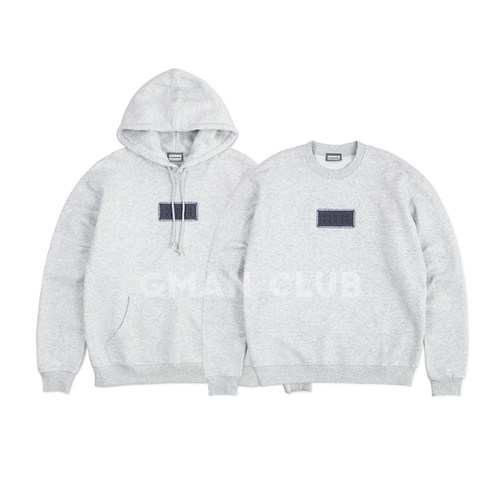 FotiGmanClub KITH立体字体刺绣 加绒休闲连帽衫长袖圆领套头卫衣