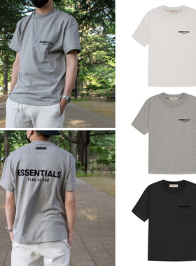 Gman高街 FOG ESSENTIALS 第八季前后植绒宽松高圆领短袖TEE恤潮