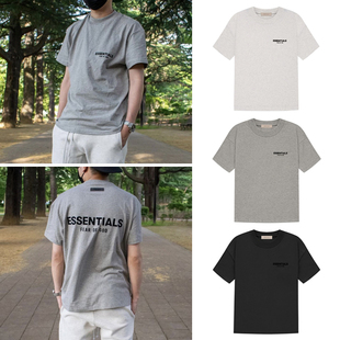 前后植绒宽松高圆领短袖 Gman高街 第八季 ESSENTIALS TEE恤潮 FOG