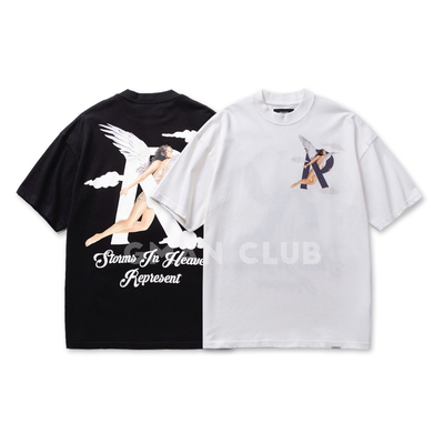 FotiGmanClub REPRESENT STORMS IN HEAVEN天使字母宽松短袖TEE恤