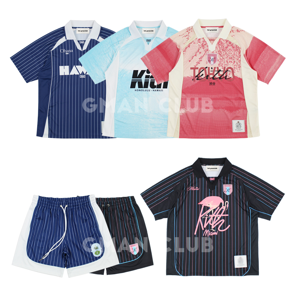 FotiGmanClub 25新款KITH城市限定复古球衣休闲运动短袖tee恤短裤
