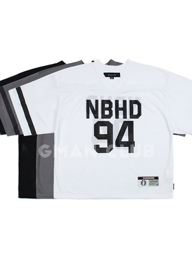 FotiGmanClub NBHD 94印花网眼V领足球衣宽松短袖TEE恤冰球服球衣