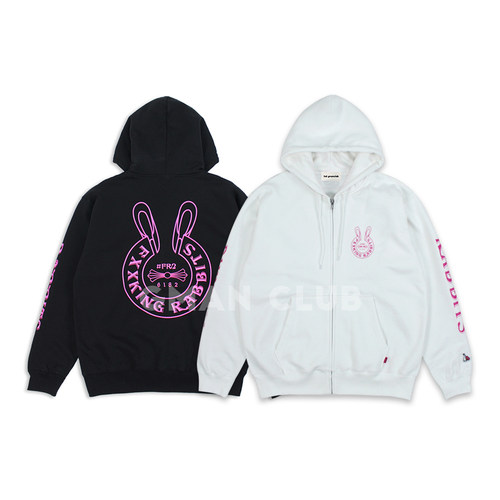 FotiGmanClub 日潮 #FR2 同款兔子印花拉链连帽开衫男女加绒外套