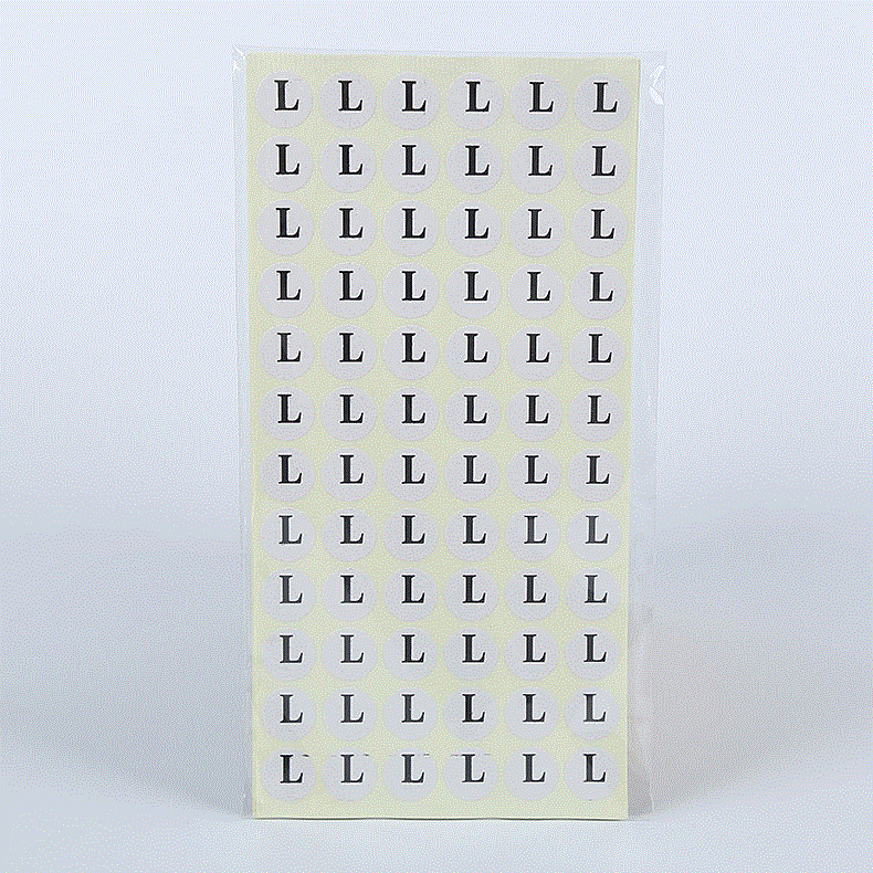 Ô²Ðηþ×°³ßÂëÌù²»¸É½º´óСÂë±êÇ©ÌùÖ½XS-6XLÂëÖ±¾¶1.4cm¿É¶¨ÖÆ×ö