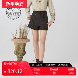 英伦风羊毛高腰毛呢短裤 新款 迪哈利冬季 DH234L96811D HARRY