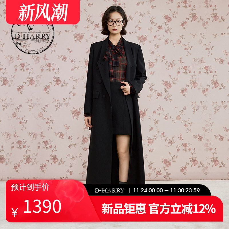 D-HARRY/迪哈利黑色大衣