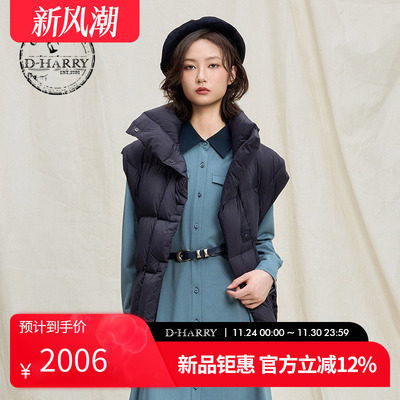 D-HARRY/迪哈利藏青色羽绒马甲