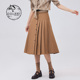 复古优雅修身 迪哈利新款 咖色半身裙DH233M96292D HARRY
