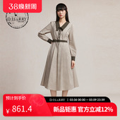 新款 迪哈利2026春季 复古撞色格纹连衣裙DH261J91102B HARRY