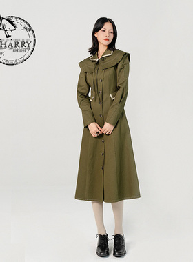 D-HARRY/迪哈利女士军绿色长款连衣裙DH231J95921D