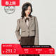 外套女春秋复古帅气通勤格子上衣DH231A95932D 迪哈利西装 HARRY