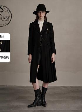 D-HARRY/迪哈利新款温暖百搭黑色外套式连衣裙DH244J97731D