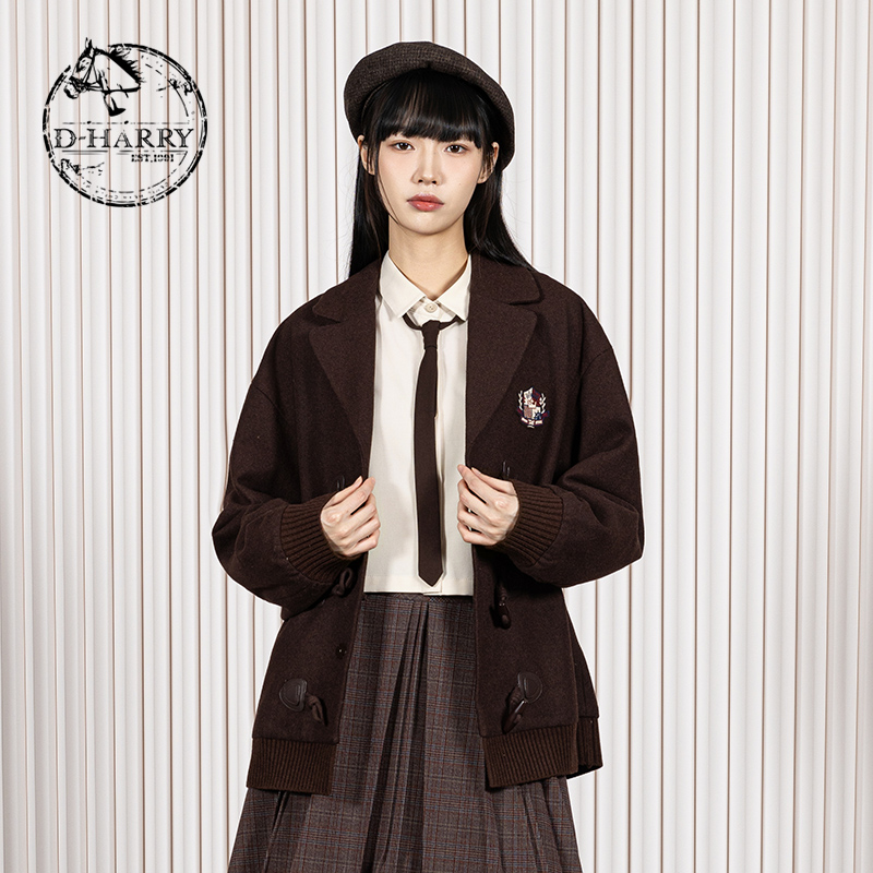 D-HARRY/迪哈利咖啡色西装外套