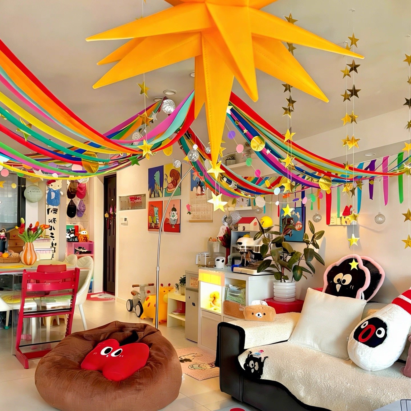 新年装饰皱纹纸拉花彩带挂饰diy客厅店铺天花板氛围布置拍照道具,节庆用品/礼品,装扮布置套餐,淘宝优惠券,粉丝福利购,淘宝优惠卷