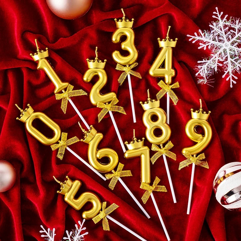 生日许愿装饰蛋糕数字蜡烛