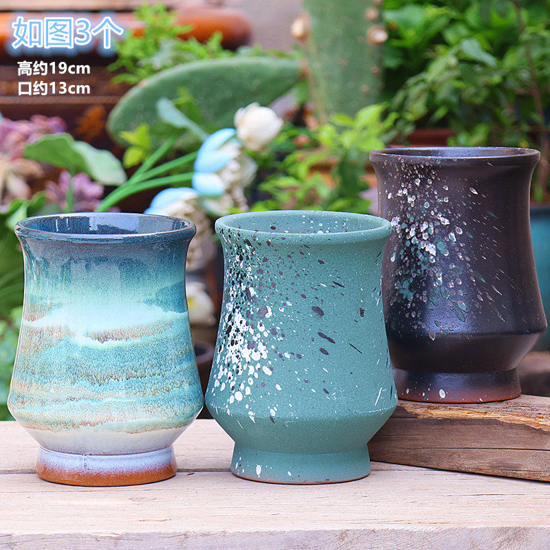 特价陶瓷花盆家用陶土大号口径兰花多肉新款三角梅轻奢高级感高桩,鲜花速递/花卉仿真/绿植园艺,花盆,淘宝优惠券,粉丝福利购,淘宝优惠卷