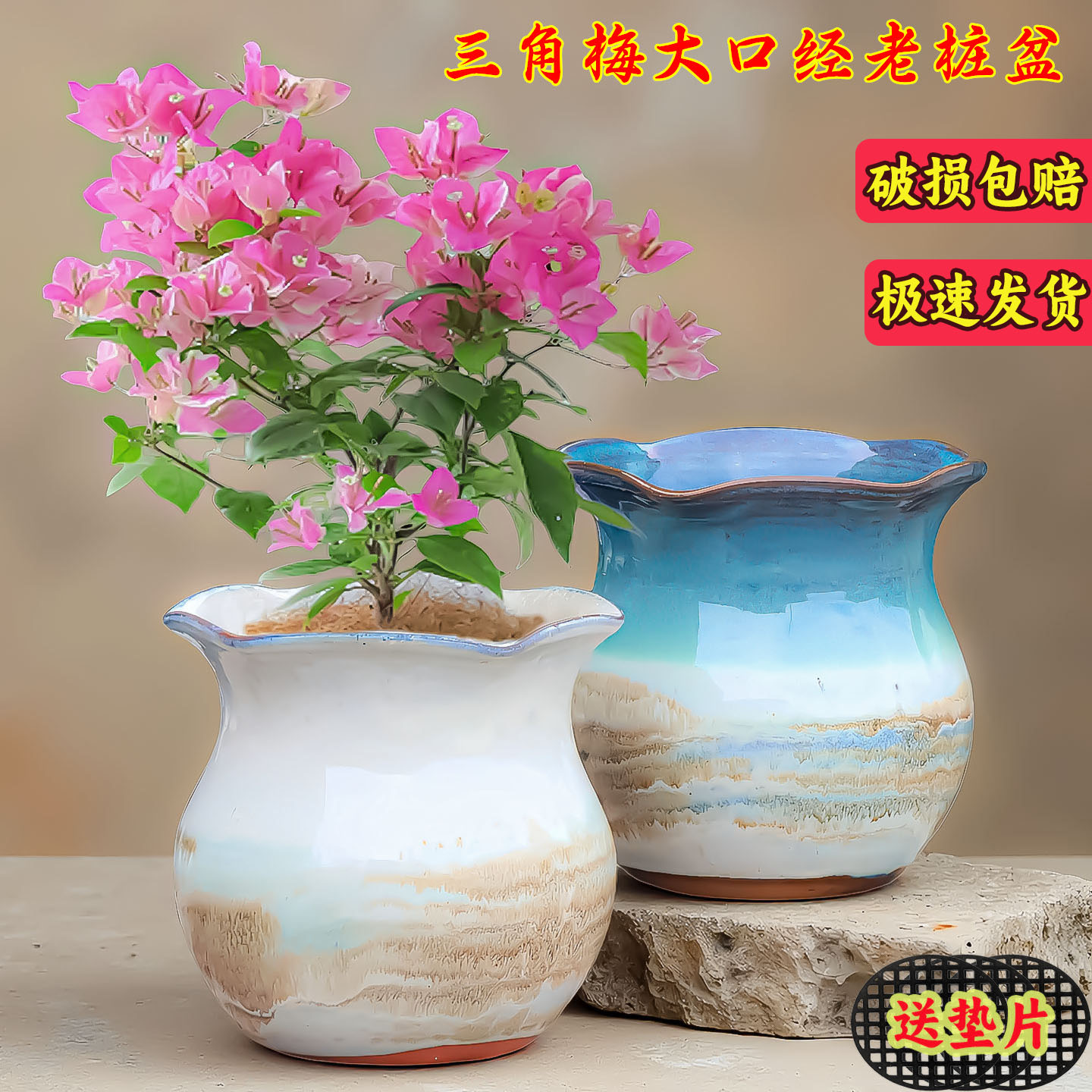 三角梅盆大口径花盆陶瓷