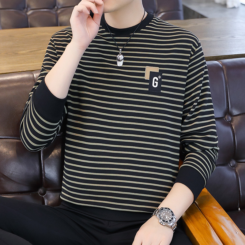 率动官网男士条纹长袖T恤小衫