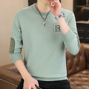 T恤学生青少年打底小衫 男士 长袖 加大码 体恤 加绒加厚卫衣2026新款