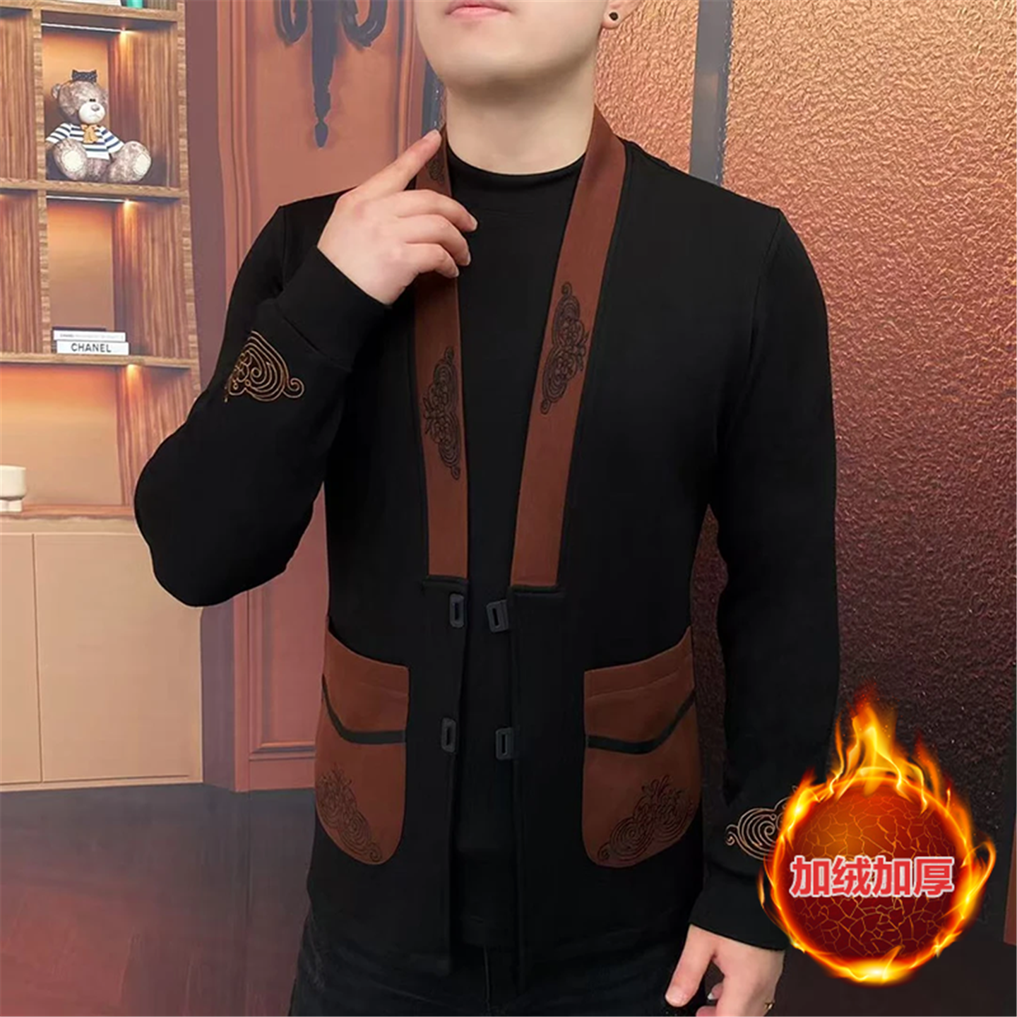 率动官网新潮中国风假两件