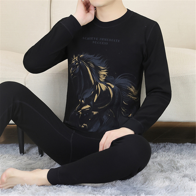 纯棉内衣套装男士2025秋冬季新款薄款打底衫秋衣秋裤两件套棉毛衫