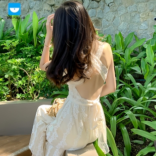 三亚-连体裤裙度假连衣裤泰国连体裤女夏超仙旅游穿搭女装阔腿裤