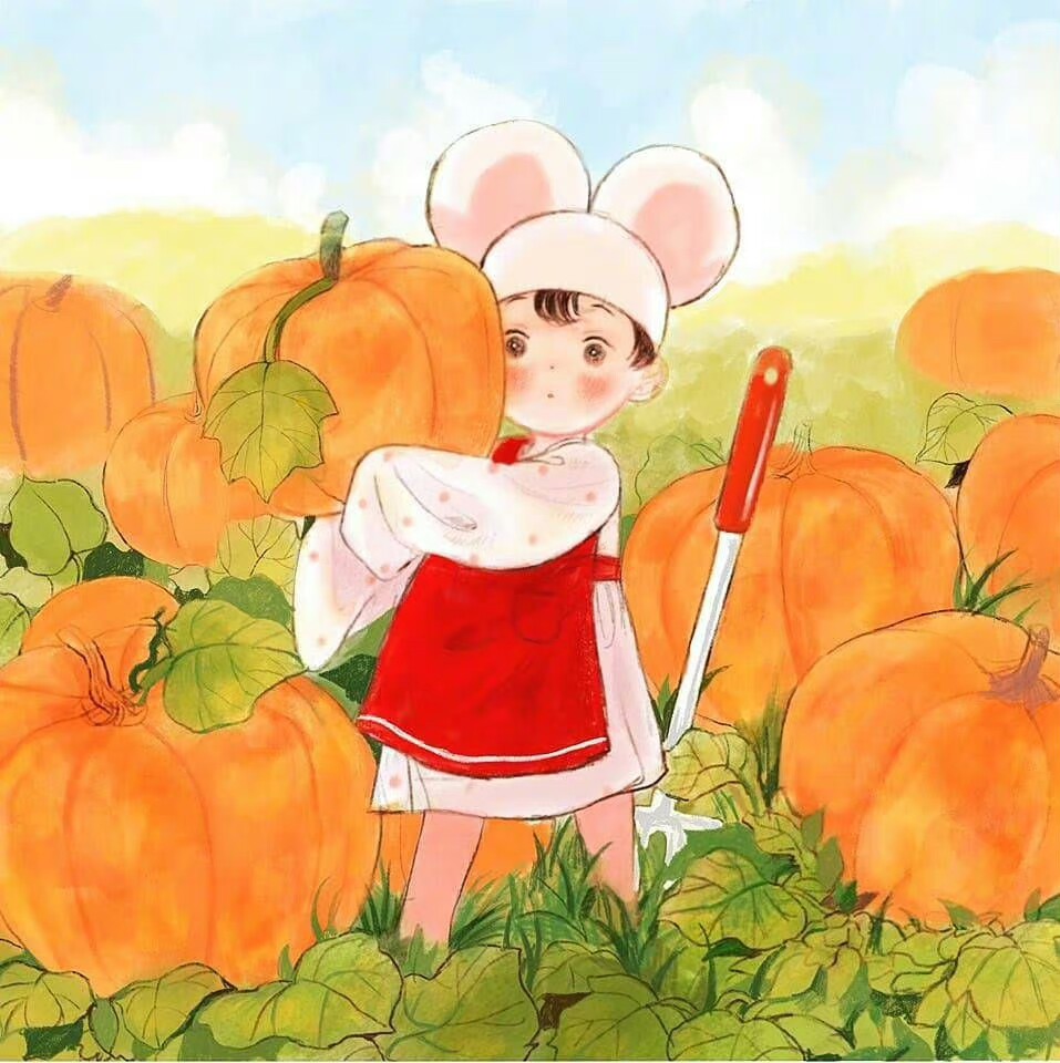 韩国插画师yoovora可爱儿童插画图片素材电子版临摹温馨生活