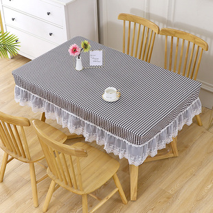桌布餐f厅客厅家用长方形桌布长方形餐桌套茶几套防尘餐桌台布罩o
