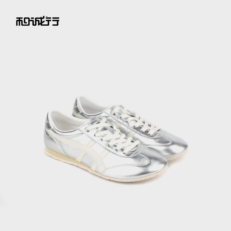 和诚行 2025春季新款百搭拼色休闲鞋女内增高时尚真皮德训2110002