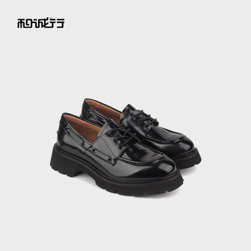 和诚行 2025春季新款时尚百搭英伦JK小皮鞋女复古厚底单鞋0810265