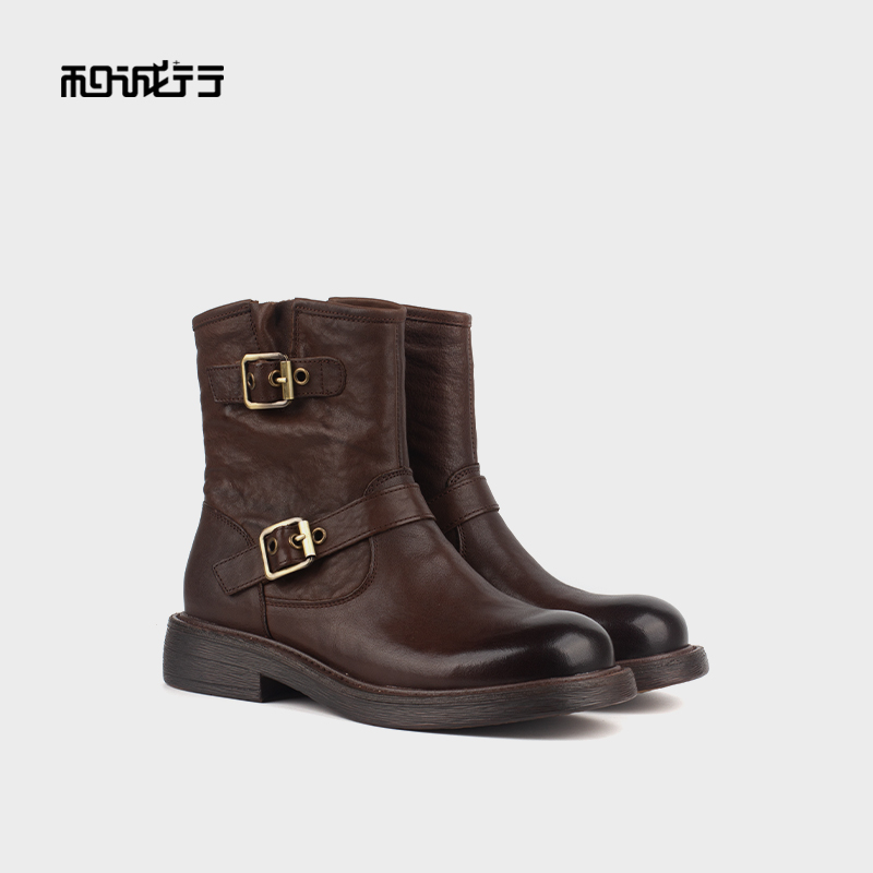 和诚行时尚复古西部靴