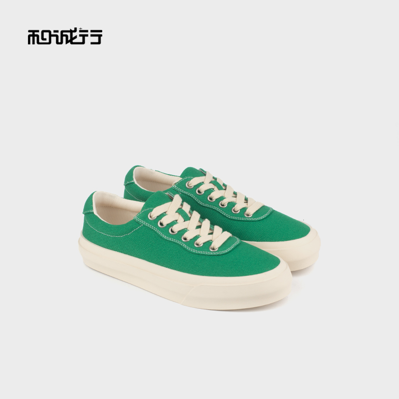 和诚行 2025春季新款复古厚底增高休闲鞋女时尚百搭帆布鞋0551213
